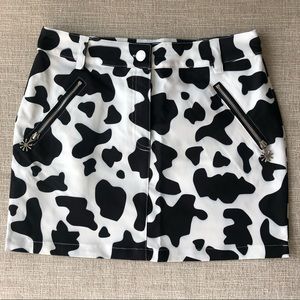 Delia’s for Dolls Kill Cow Print Skirt